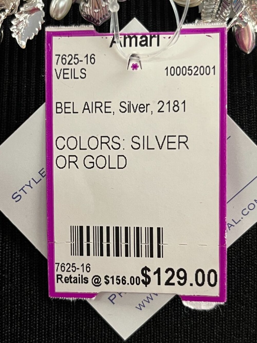 Bridal Hair Clip Bel Aire 2181 Silver/Ivory NWT - Picture 5 of 5